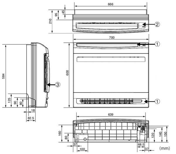 Lg Air Conditioning Floor Console Heat Pump CQ12-NAO (3.5 kW / 12000 Btu) Inverter A 240V~50Hz